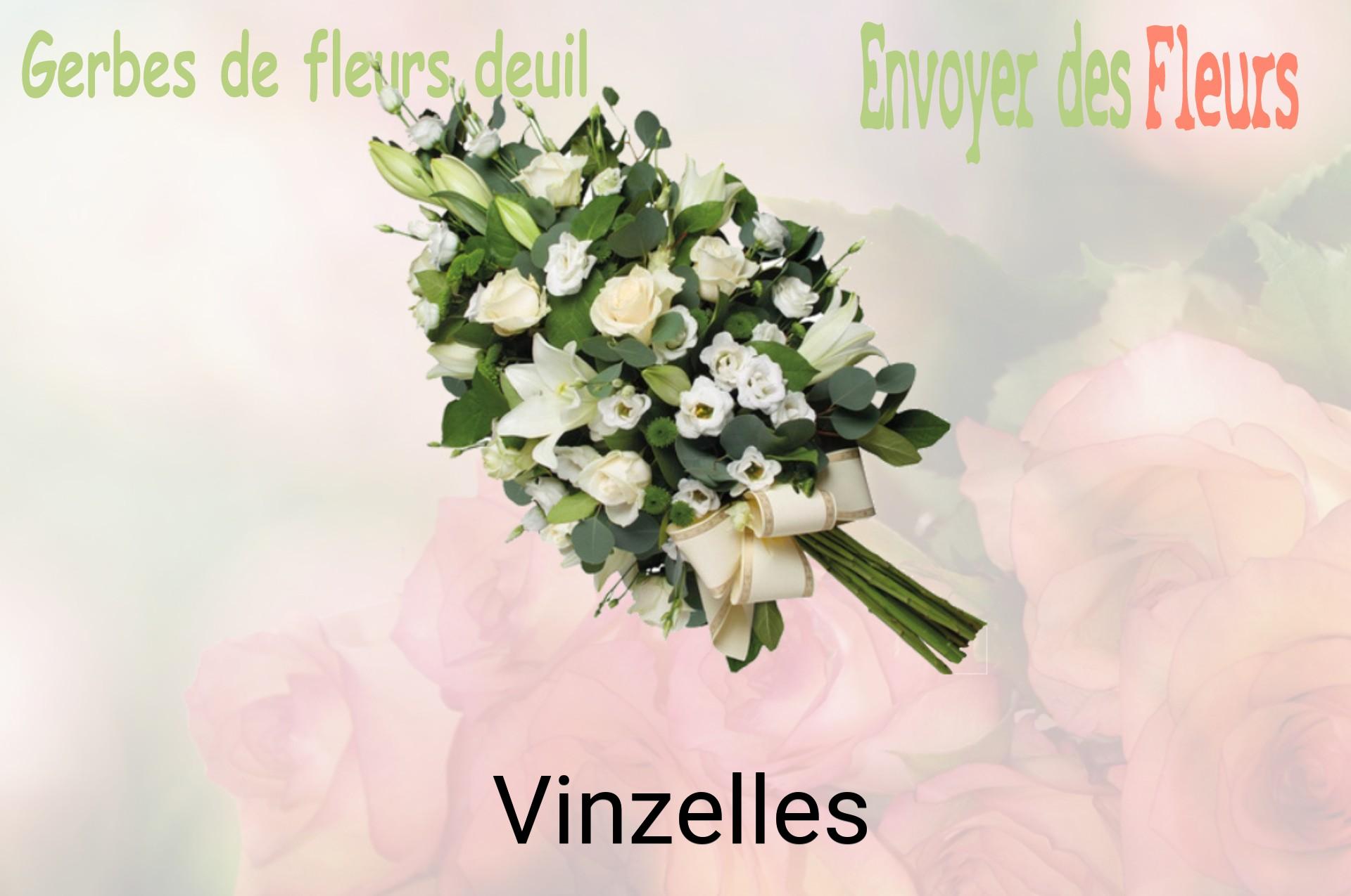 Gerbe de fleurs de deuil livrée à Vinzelles